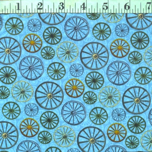 Open Range: Wagon Wheels on Blue